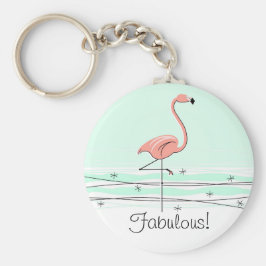 Flamingo 'Fabulous' sleutelketen groen Sleutelhanger