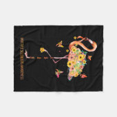 Flamingo Faith Hope Fight Cure Multiple Sclerosis Fleece Deken (Voorkant (Horizontaal))