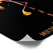 Flamingo Faith Hope Fight Cure Multiple Sclerosis Poster (Hoek)