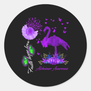 Flamingo Faith Hope Love Heimerheimer Bewustzijn Ronde Sticker
