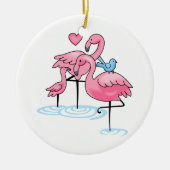 Flamingo Family Keramisch Ornament (Voorkant)