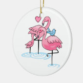 Flamingo Family Keramisch Ornament (Links)