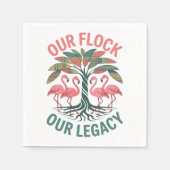 Flamingo Family reünie onze kudde onze erfenis Servet (Voorkant)