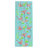 Flamingo Fandango cadeautas tas wijn (Achterkant)