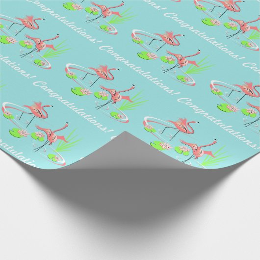Flamingo Fandango Duo 2 Gefeliciteerd! Cadeaupapier (Hoek)