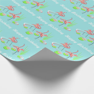 Flamingo Fandango Duo 2 Happy Birthday Cadeaupapier