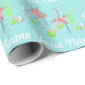 Flamingo Fandango Duo 2 Naam cadeaupapier (Rol Hoek)