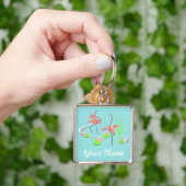 Flamingo Fandango Duo 2 sleutelhanger premium squa (Hand)