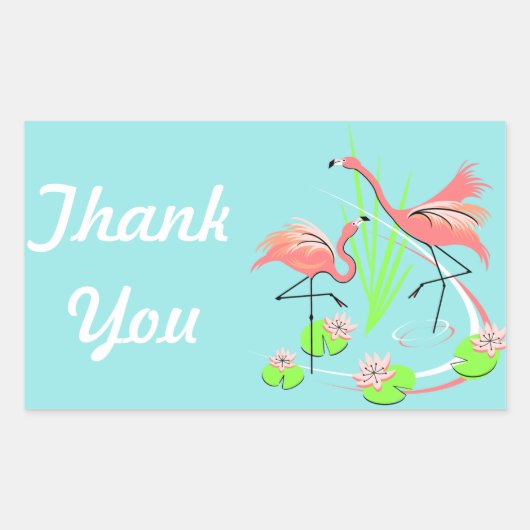 Flamingo Fandango Duo Happy Birthday sticker (Voorkant)