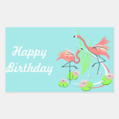 Flamingo Fandango Duo Happy Birthday sticker (Voorkant)