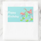 Flamingo Fandango Duo Happy Birthday sticker (Tas)