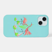Flamingo Fandango Duo iPhone hoesje 15 Case (Achterkant horizontaal)