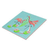 Flamingo Fandango Duo-tegel Tegeltje (Zijkant)
