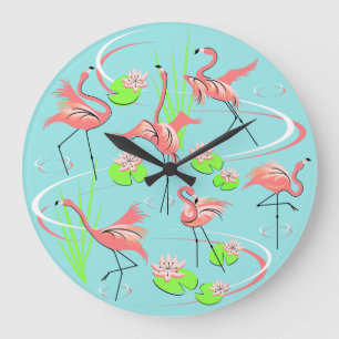Flamingo Fandango klok rond