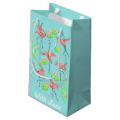 Flamingo Fandango met Love gift small bag Klein Cadeauzakje (Achterkant Gekanteld)