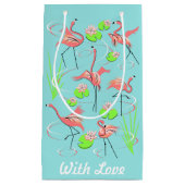 Flamingo Fandango met Love gift small bag Klein Cadeauzakje (Voorkant)