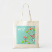 Flamingo Fandango Monogram canvas tas (Voorkant)