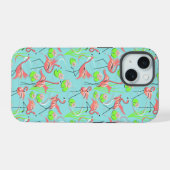 Flamingo Fandango Multi iPhone hoesje 15 Case (Achterkant horizontaal)