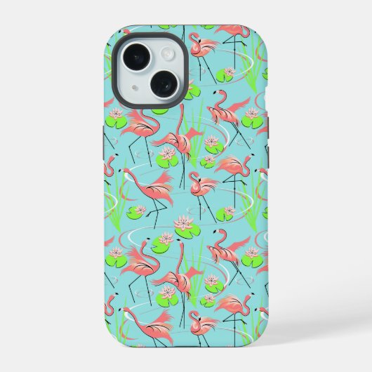 Flamingo Fandango Multi iPhone hoesje 15 Case (Achterkant)