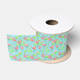 Flamingo Fandango Multi ribbon satin Satijnen Lint