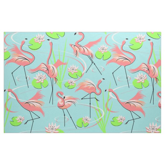 Flamingo Fandango Multi stof groot patroon (Fat Quarter)