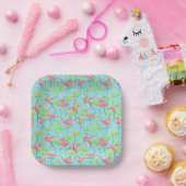 Flamingo Fandango Multi vierkant papier Bord (Feest)