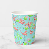 Flamingo Fandango Papieren Bekers (Achterkant)