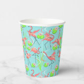 Flamingo Fandango Papieren Bekers (Rechts)