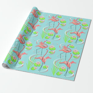 Flamingo Fandango Slim Duo-cadeauomslag Cadeaupapier