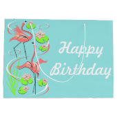 Flamingo Fandango Slim Duo Happy Birthday groot Cadeauzakje (Achterkant)