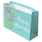 Flamingo Fandango Slim Duo Happy Birthday groot Cadeauzakje (Achterkant Gekanteld)