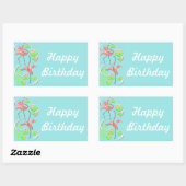 Flamingo Fandango Slim Duo Happy Birthday sticker (Vel)