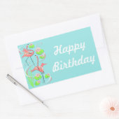 Flamingo Fandango Slim Duo Happy Birthday sticker (Envelop)