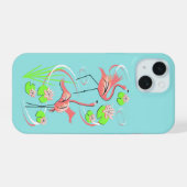 Flamingo Fandango Slim Duo iPhone hoesje 15 Case (Achterkant horizontaal)