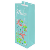 Flamingo Fandango Slim Duo Mum wine Wijn Cadeautas (Achterkant Gekanteld)
