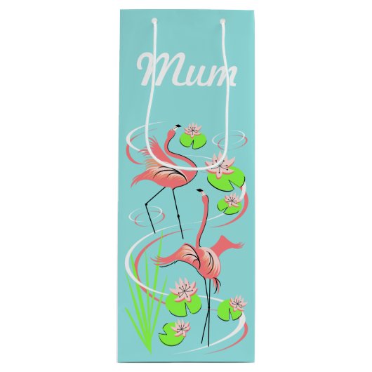 Flamingo Fandango Slim Duo Mum wine Wijn Cadeautas (Voorkant)