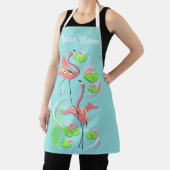 Flamingo Fandango Slim Duo Name Apron Schort (Insitu)