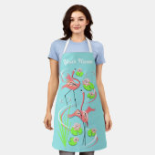 Flamingo Fandango Slim Duo Name Apron Schort (Gedragen)