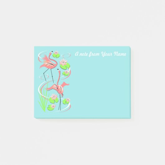 Flamingo Fandango Slim Duo-tekst na-it notitie Post-it® Notes (Voorkant)