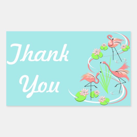 Flamingo Fandango Trio Dank u sticker (Voorkant)