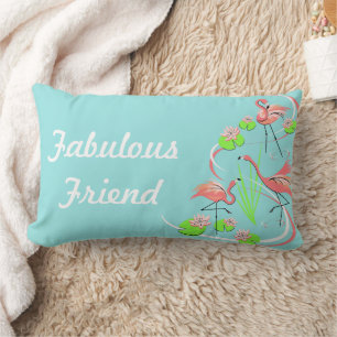Flamingo Fandango Trio Fabulous Friend lumbar Kussen