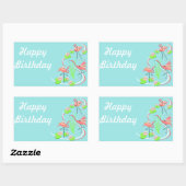 Flamingo Fandango Trio Happy Birthday sticker (Vel)