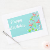 Flamingo Fandango Trio Happy Birthday sticker (Envelop)