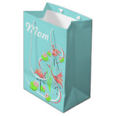 Flamingo Fandango Trio Mam medium Cadeauzakje (Voorkant Gekanteld)