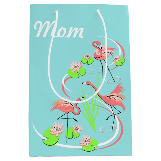Flamingo Fandango Trio Mam medium Cadeauzakje (Voorkant)