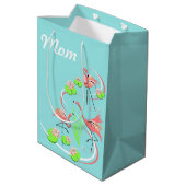 Flamingo Fandango Trio Mam medium Cadeauzakje (Achterkant Gekanteld)