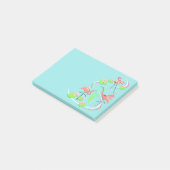 Flamingo Fandango Trio na het bericht horizontaal Post-it® Notes (Schuin)