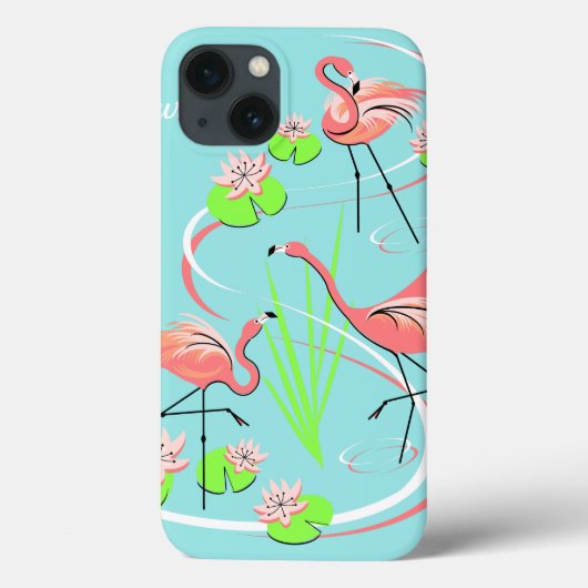 Flamingo Fandango Trio Name iPad case (Achterkant)