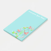 Flamingo Fandango Trio Tekst na de verticale notit Post-it® Notes (Schuin)