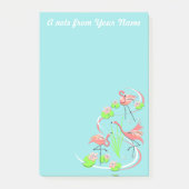 Flamingo Fandango Trio Tekst na de verticale notit Post-it® Notes (Voorkant)
